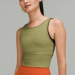LULULEMON Power Pivot Reversible Tank - Bronze Green